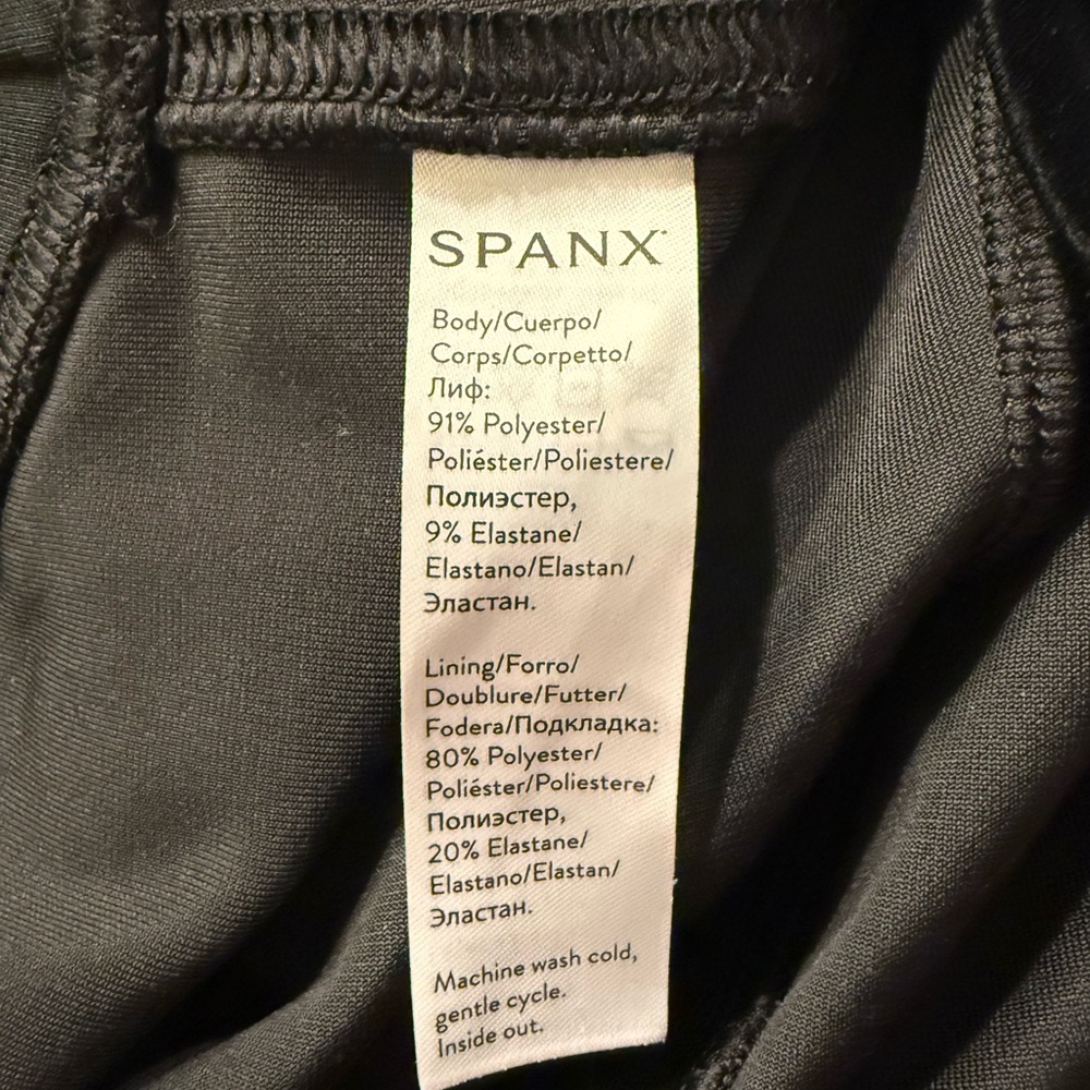 SPANX Velvet Leggings High-Rise Shaping Pants in Black Size Large - Picture 4 of 5